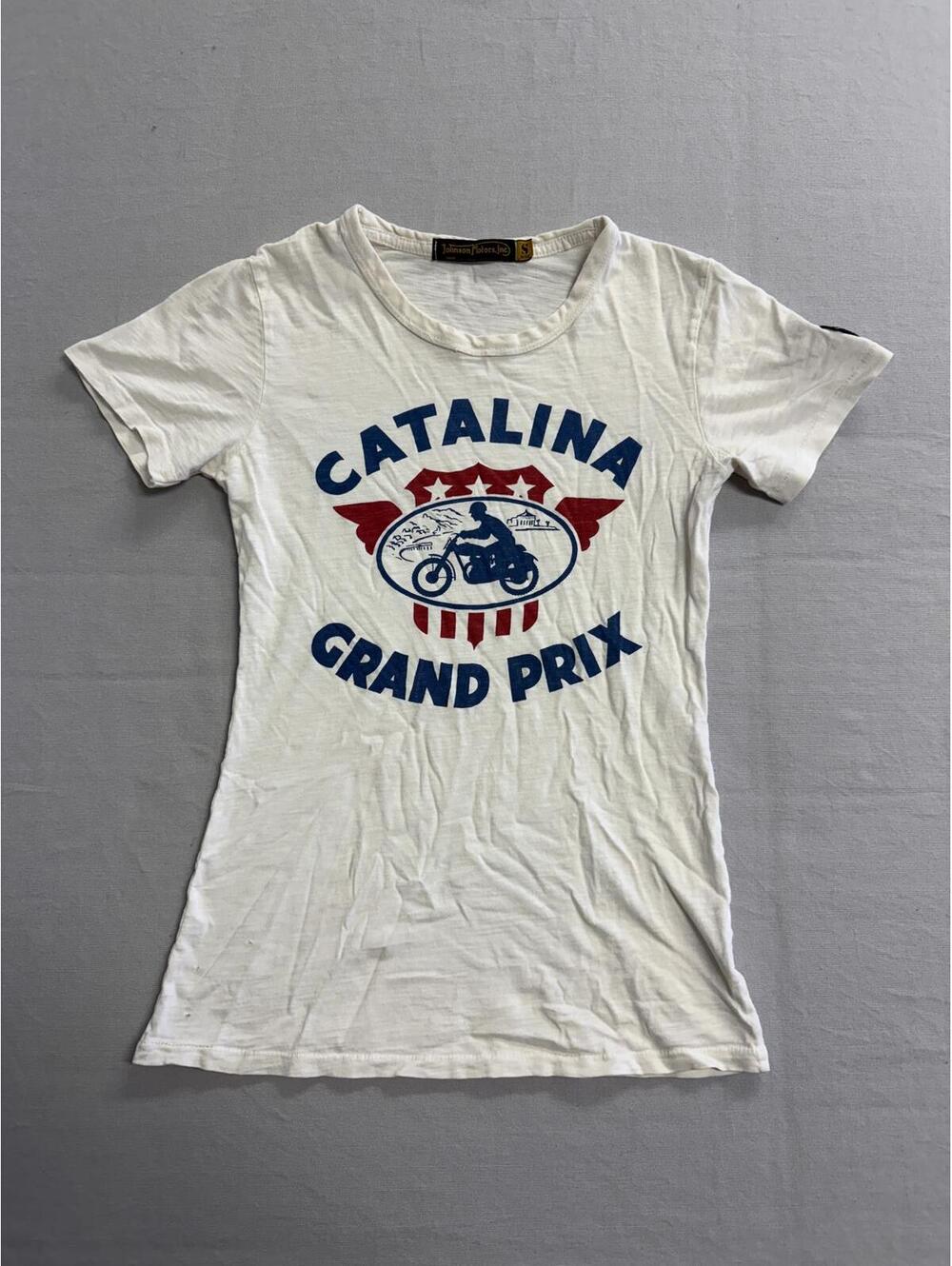 Catalina Motorcyle Grand Prix Johnson Motors Womans Baby Tee